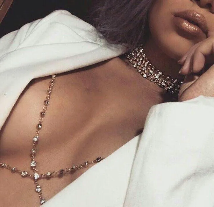 Golden Glory Body   Bra Chain