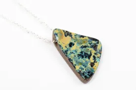 Green And Yellow Boulder Opal Necklace