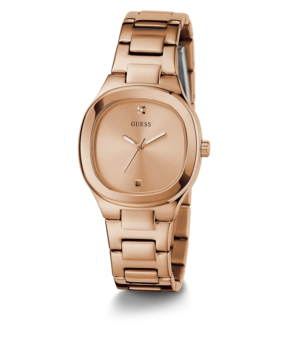 GUESS Ladies Rose Gold Tone Analog Watch