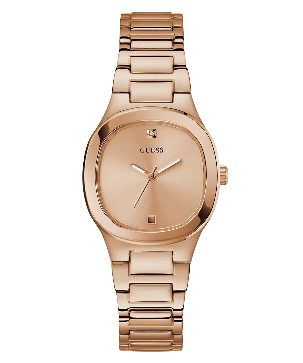 GUESS Ladies Rose Gold Tone Analog Watch