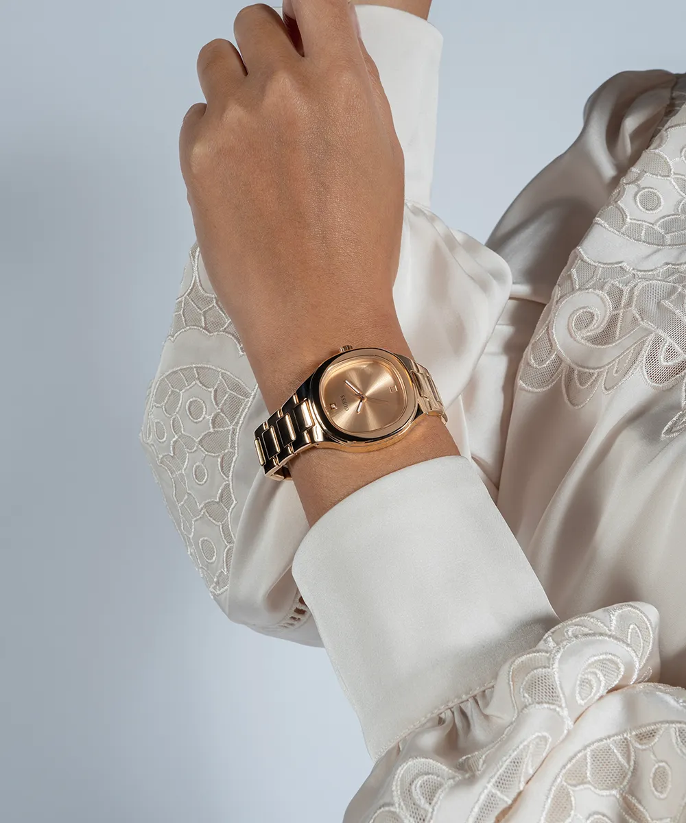 GUESS Ladies Rose Gold Tone Analog Watch