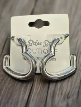 Heart Shaped Hoop Earrings