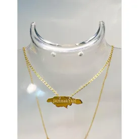 Jamaica pendant gold plated necklace