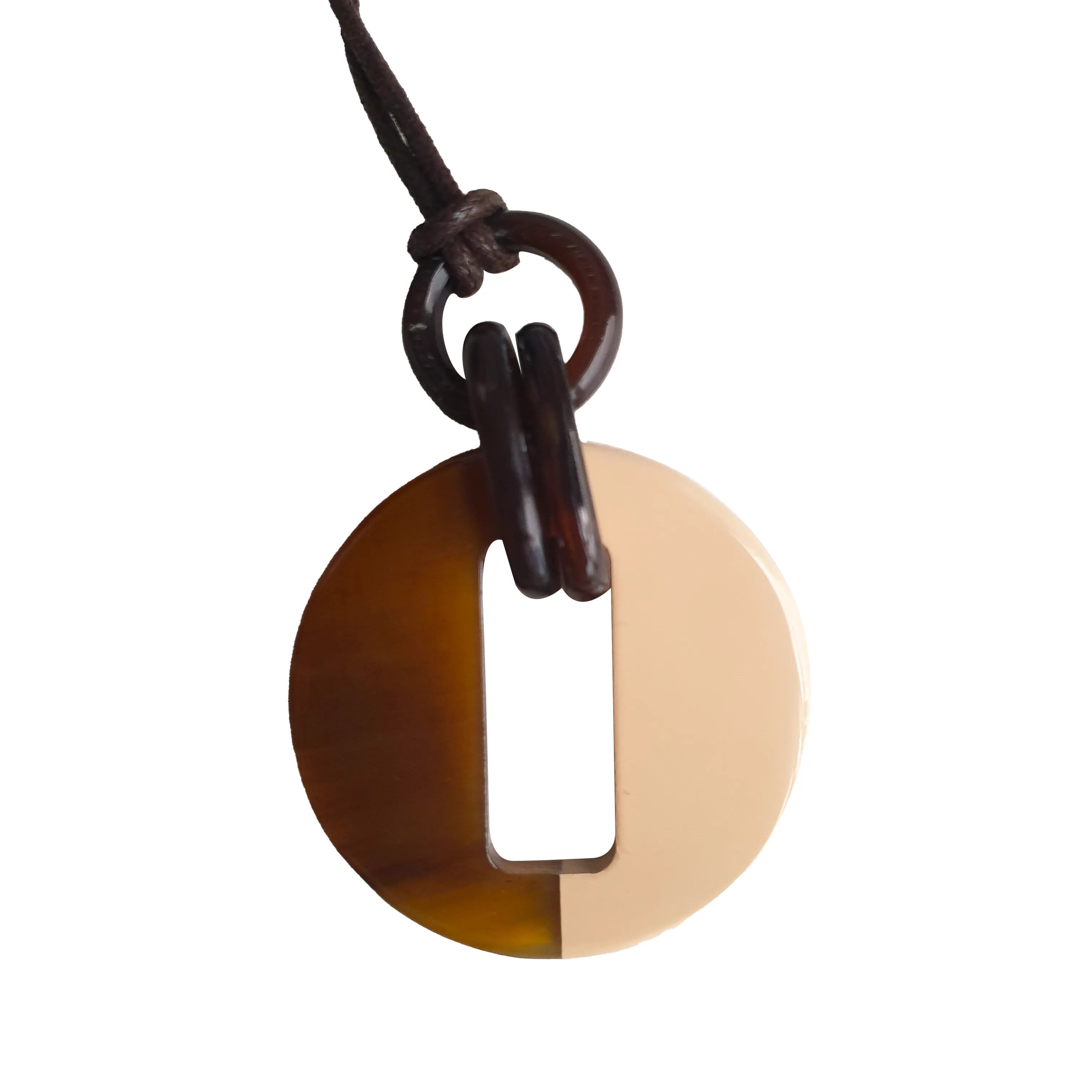 Jasmino Handmade Lock Pendant Necklace Fashion Jewelry For Women Made By Natural Buffalo Horn