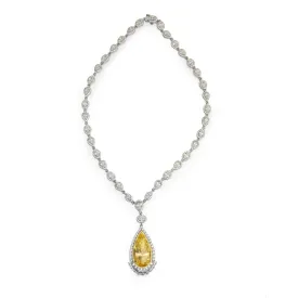 Lafonn Red Carpet Canary Necklace 8N002CAP18