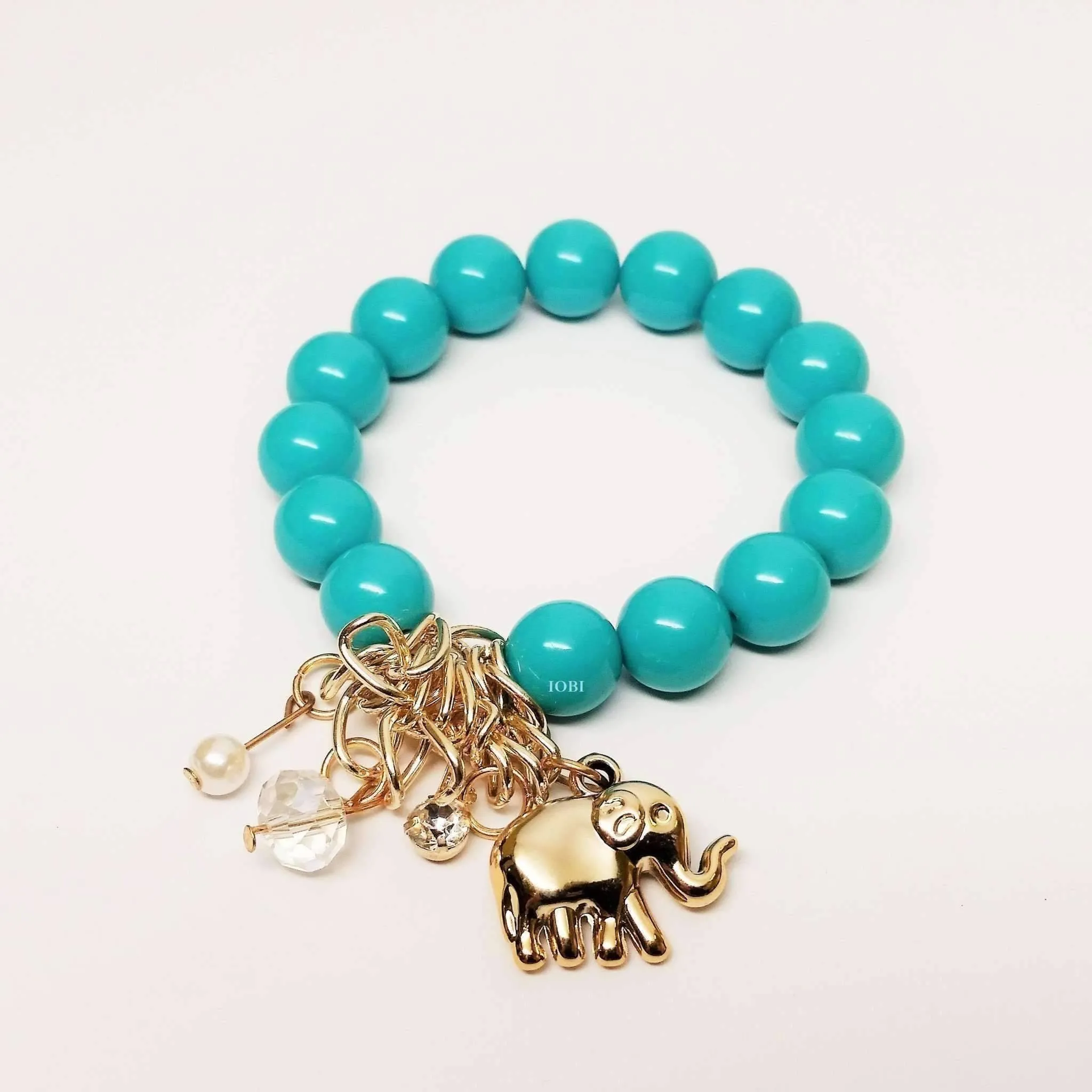 Lucky Elephant Charm Bead Bracelet - 2 Colors