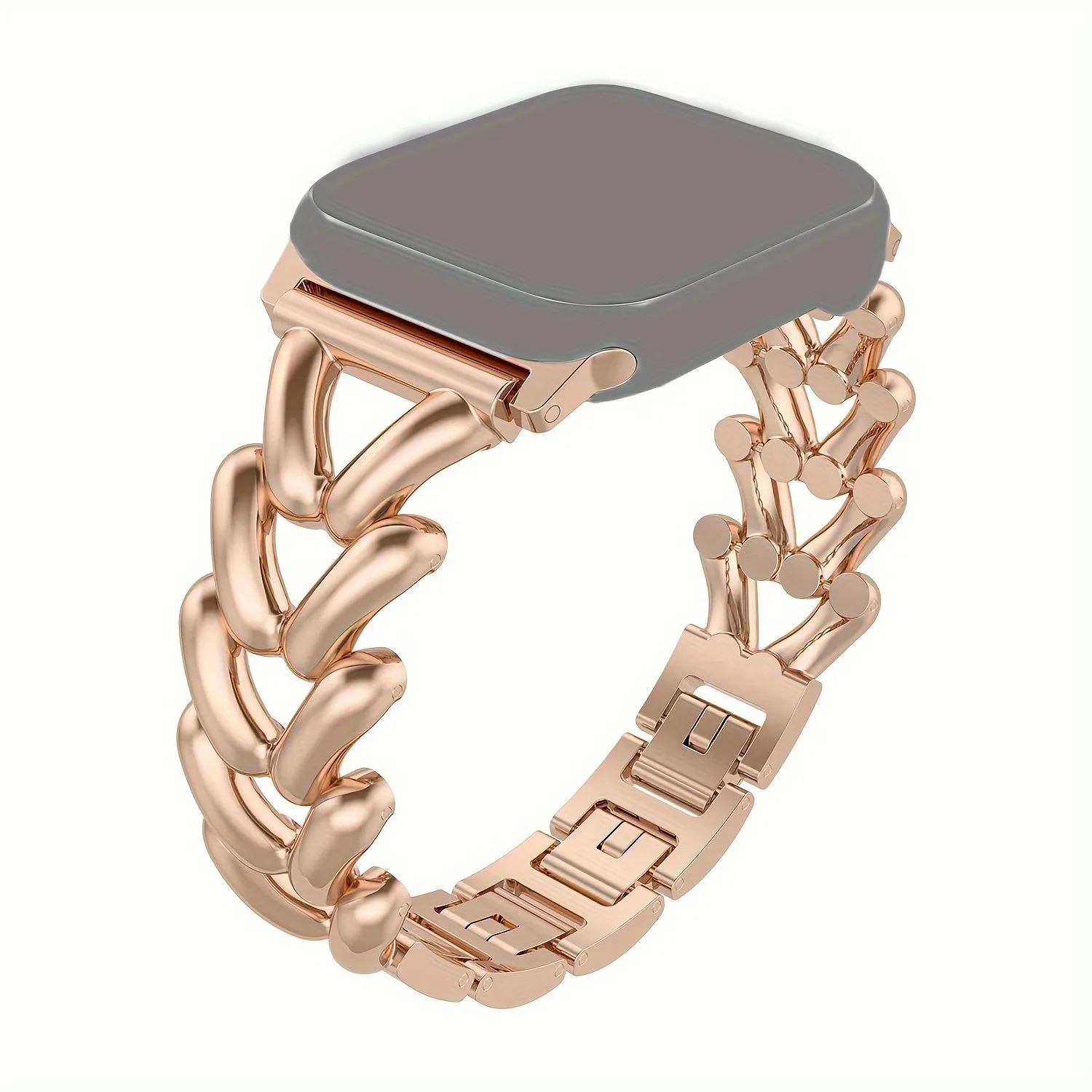 Metal Straps For Apple watch Band 38mm 40mm 41mm | Jewelry Herringbone Design - Rose Gold