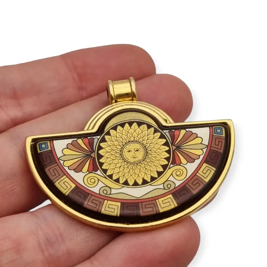 Michaela Frey Set, Pendant and Bracelet, Greco-Roman Sun, designer gifts.