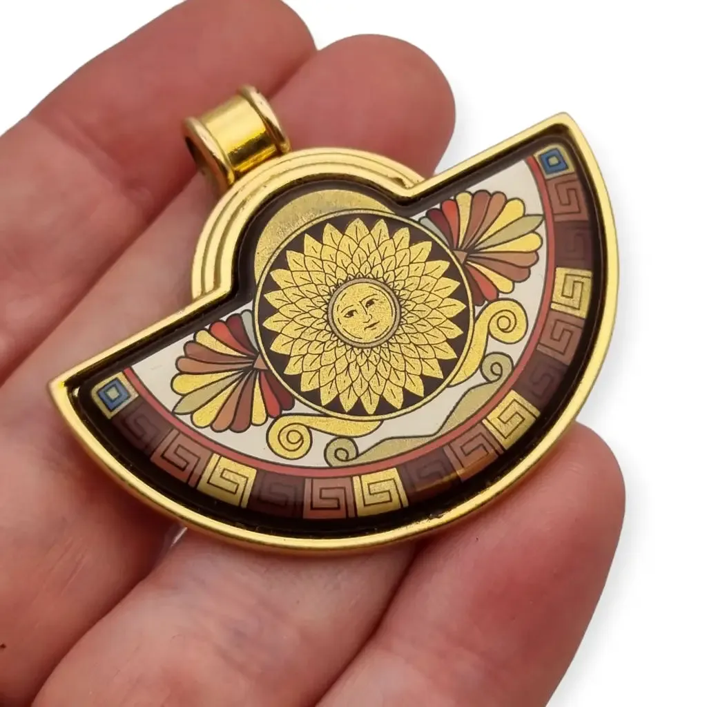 Michaela Frey Set, Pendant and Bracelet, Greco-Roman Sun, designer gifts.