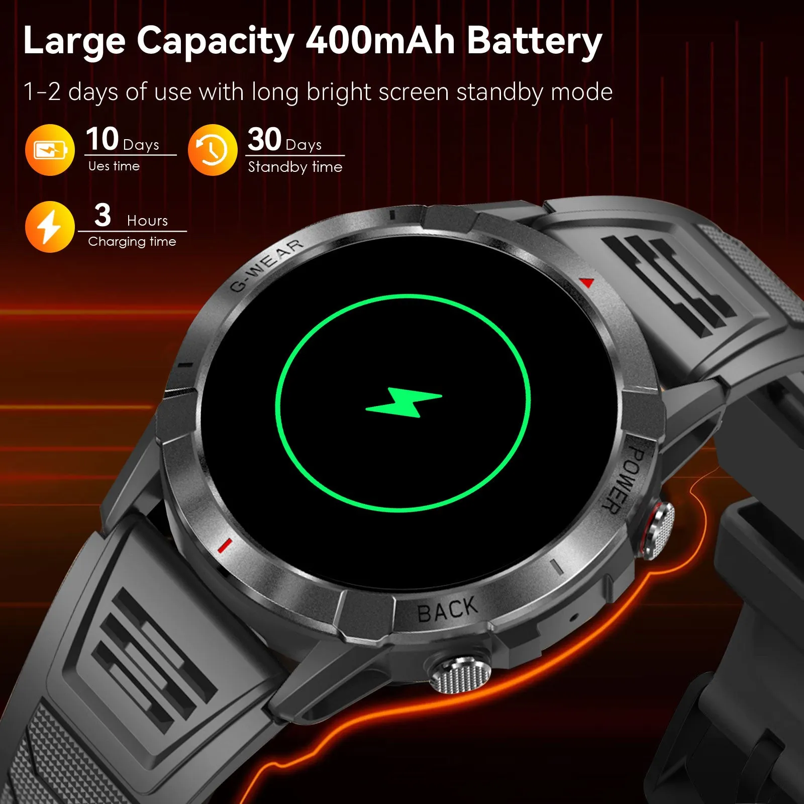 Military Smart Watches for Men with Bluetooth Call 1.43" AMOLED Always On Display Waterproof Rugged Outdoor Tactical Smartwatch with Heart Rate Blood Pressure Sleep Monitor Sports Fitness Watch