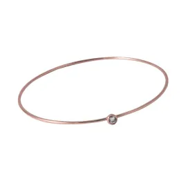 Mini CZ Rosy Bangle Bracelet - Slim