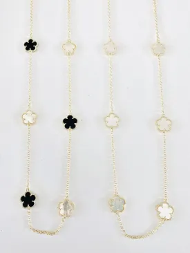 Multi Clover 36Inch Necklace
