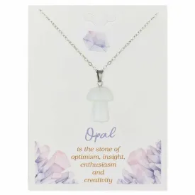 Opalite Mushroom Crystal Necklace