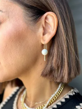 Perfect Pearl Hook Earrings by Melinda Maria