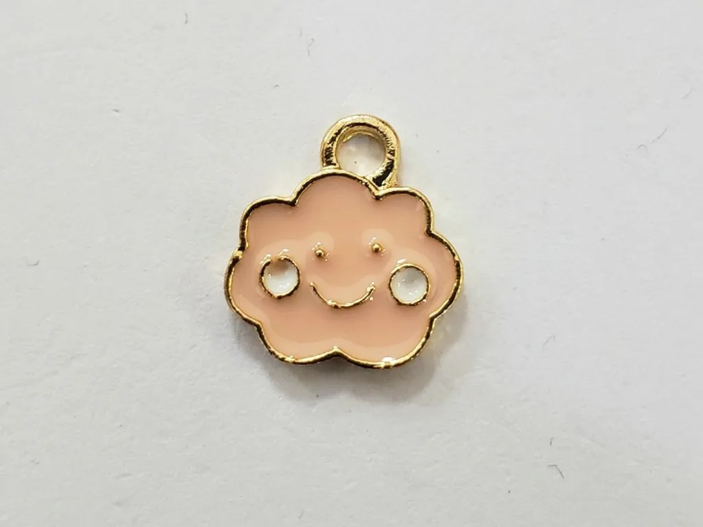Pink Cloud Alloy Charms