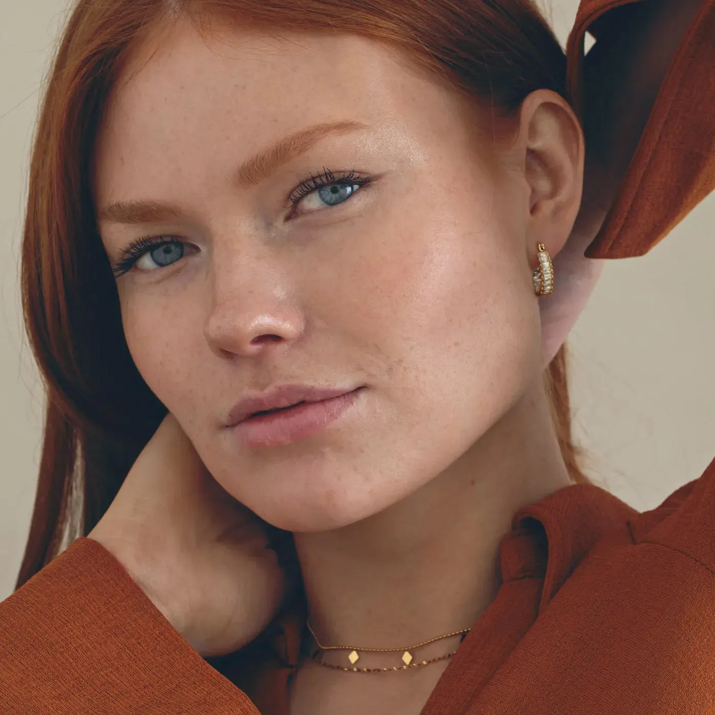 Ray - Crystal Hoop Earrings