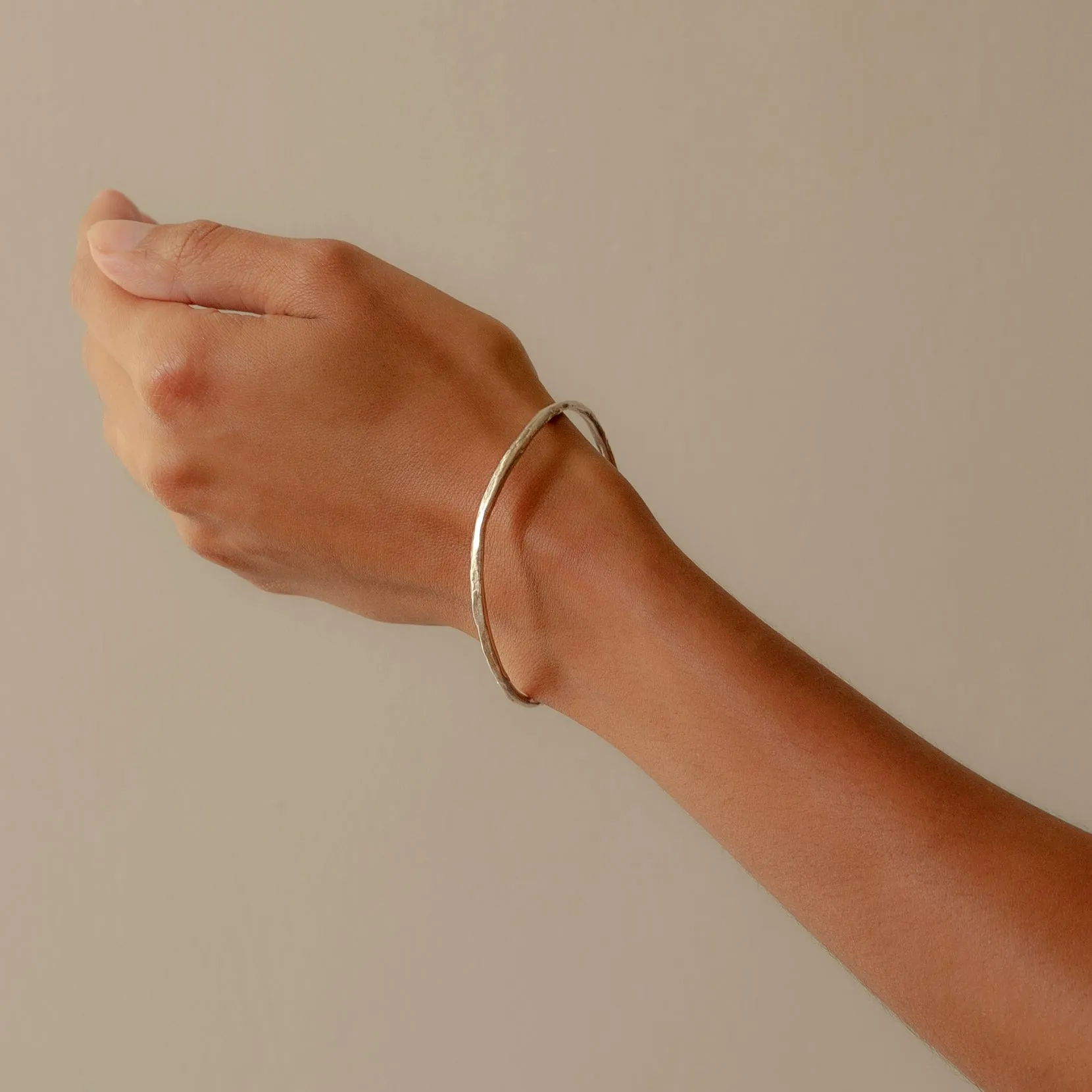 Rock Fine Bangle Silver