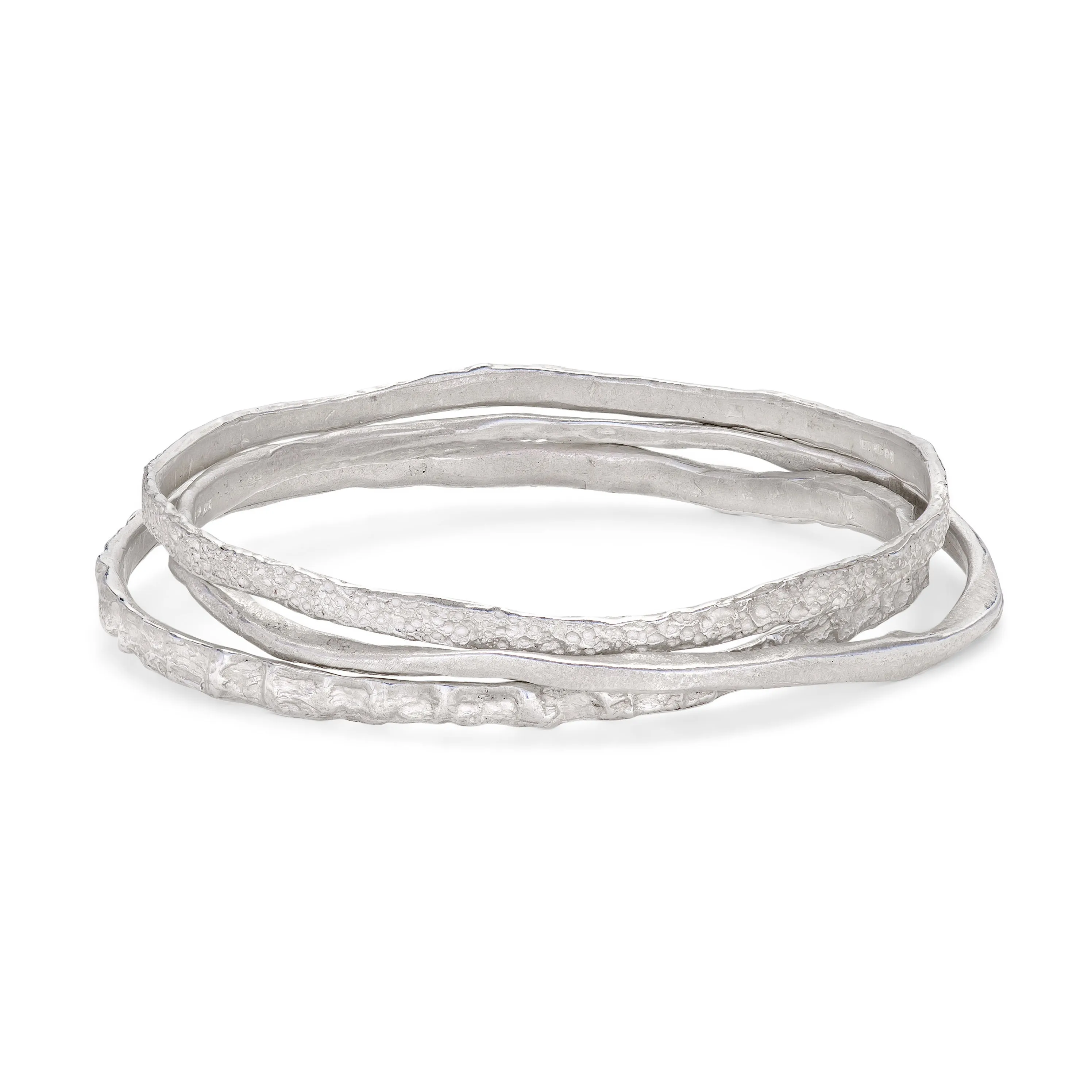 Rock Fine Bangle Silver