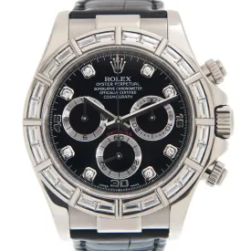 Rolex Cosmograph Daytona Chronograph Diamond Black Dial Men's Watch 116589BLADL