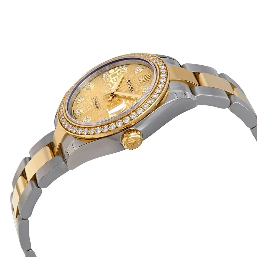 Rolex Datejust 31 Champagne Jubilee Diamond Dial Ladies Steel and 18kt Yellow Gold Oyster Watch 178383CJDO