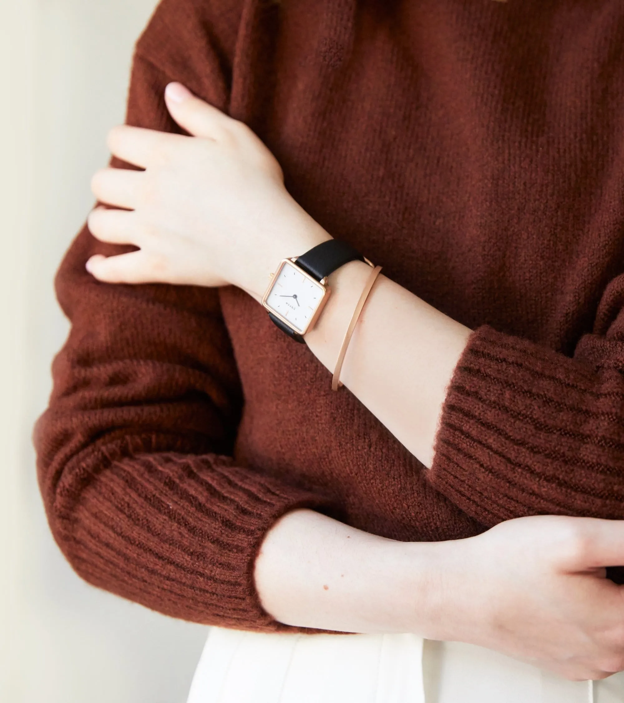 Rose Gold & Black Watch | Kindred