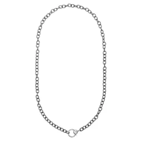 Round link chain large gold lock SLV-W14