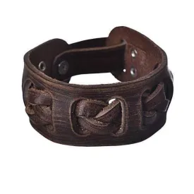Rustic Braided Leather Cuff Bracelets