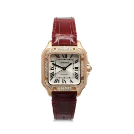 Santos de Cartier Watch, Medium Model, Mechanical - 18ct Rose Gold
