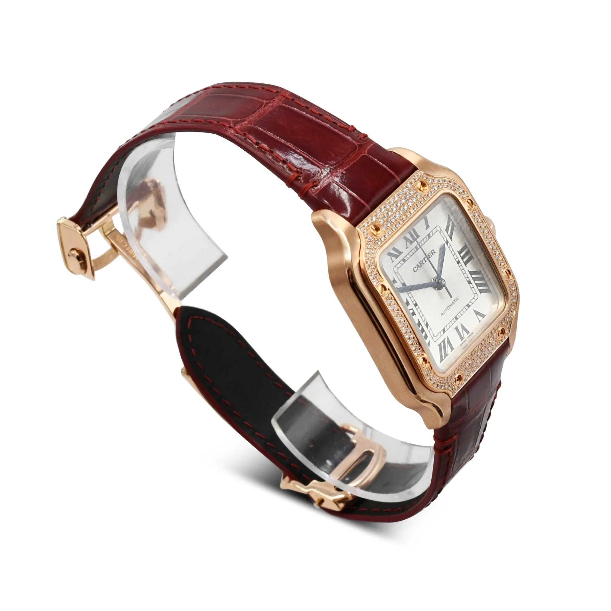 Santos de Cartier Watch, Medium Model, Mechanical - 18ct Rose Gold