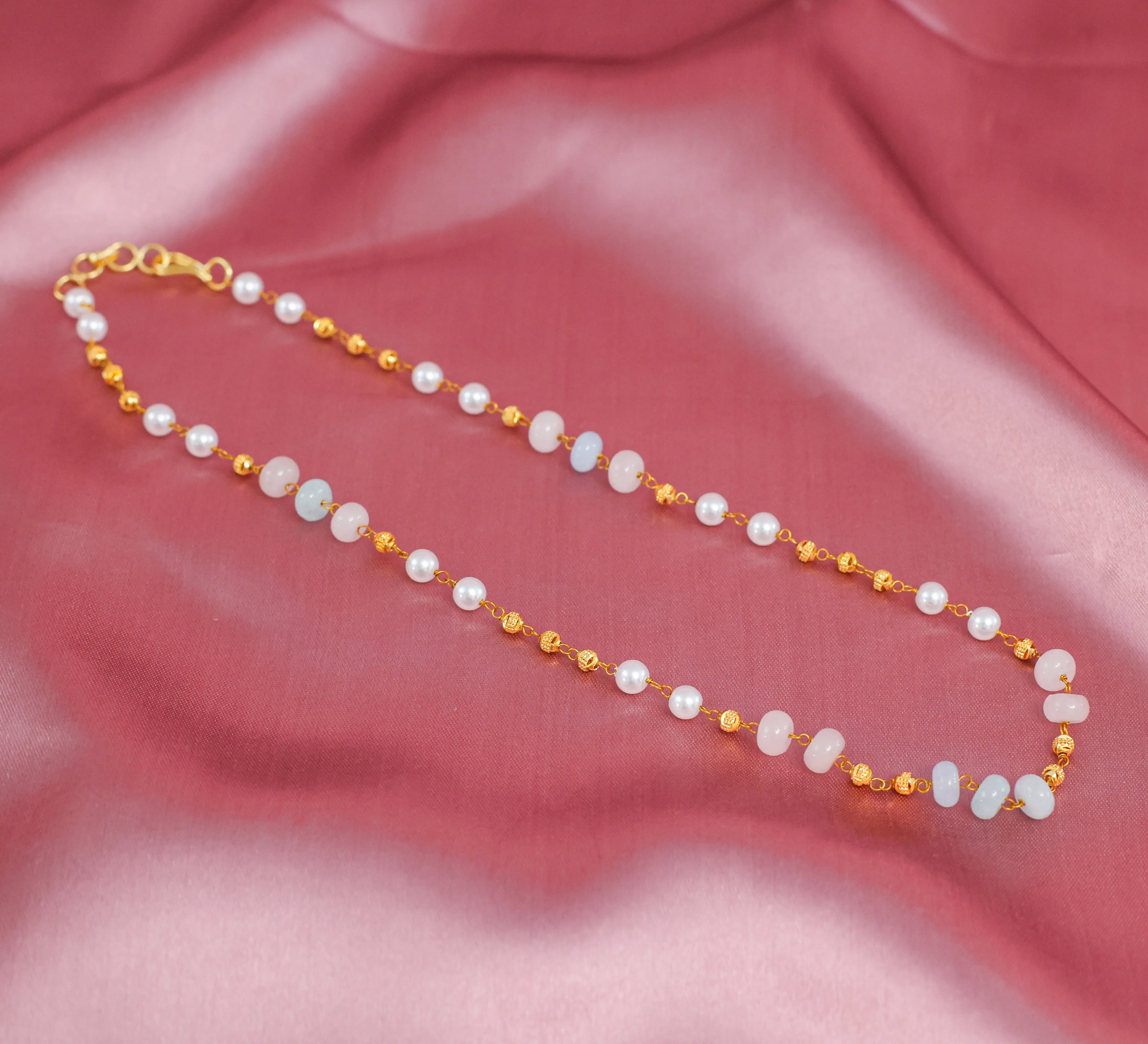 Shell Pearls & Golden Balls Mala Set