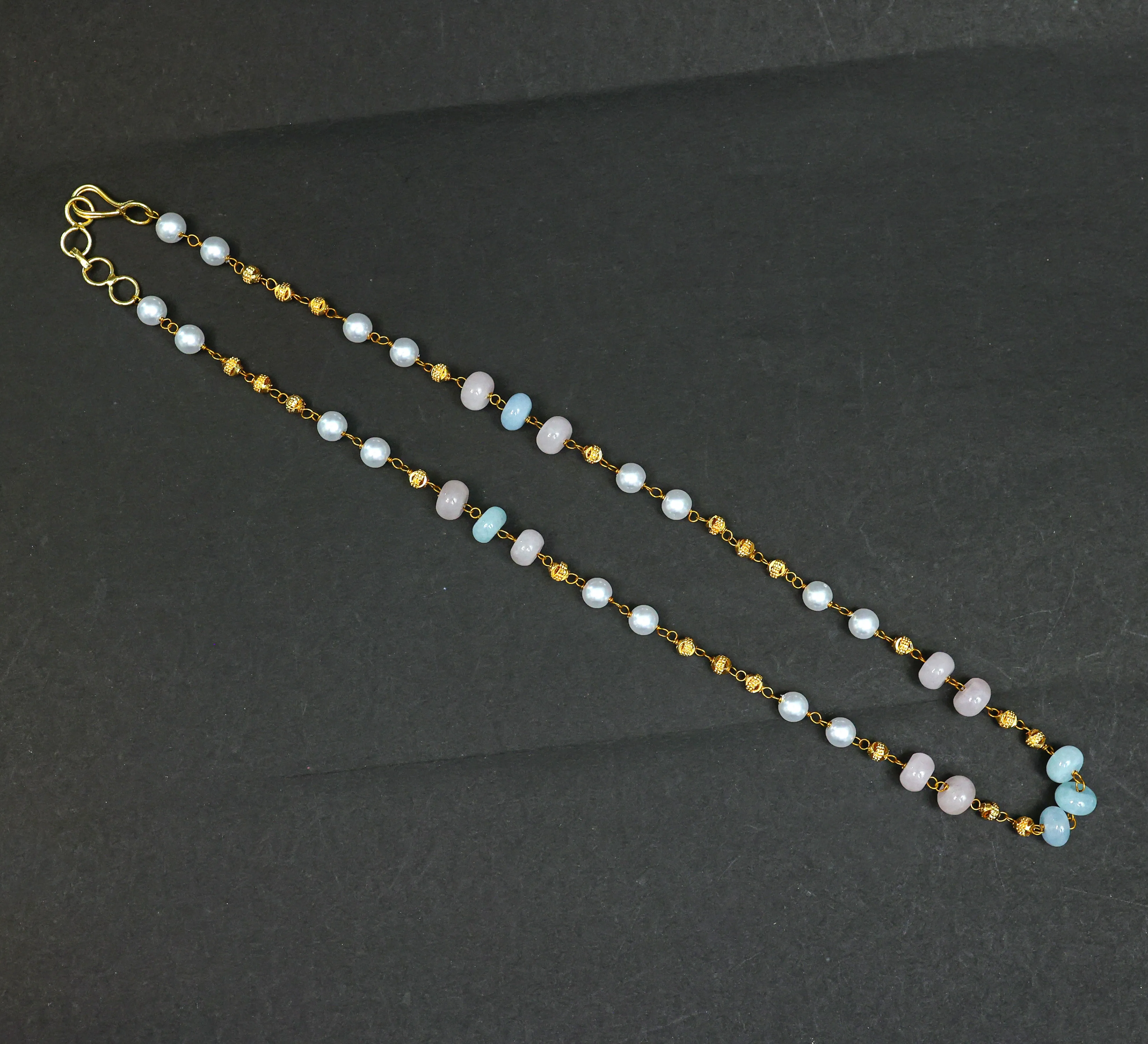 Shell Pearls & Golden Balls Mala Set