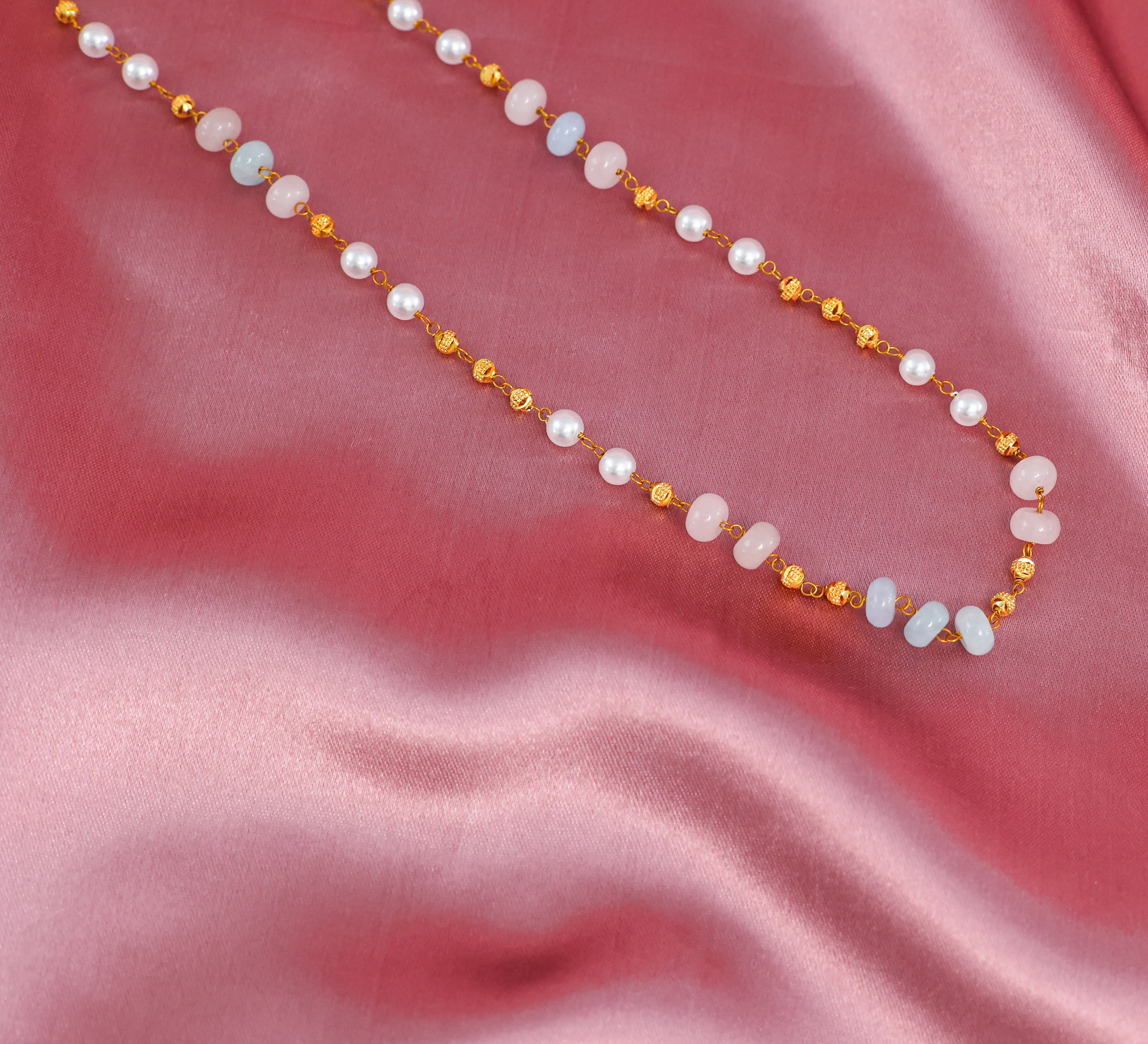 Shell Pearls & Golden Balls Mala Set