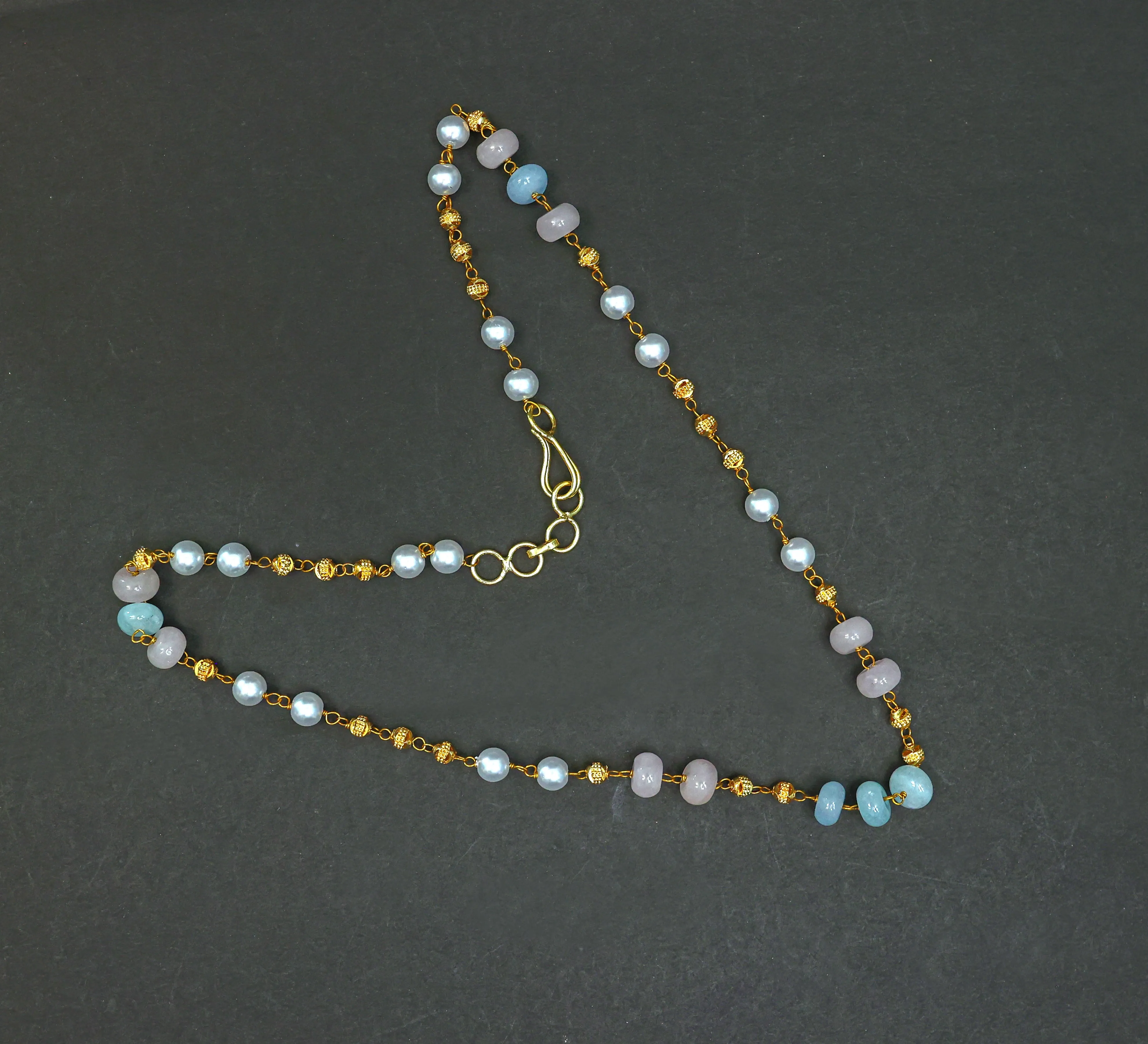 Shell Pearls & Golden Balls Mala Set