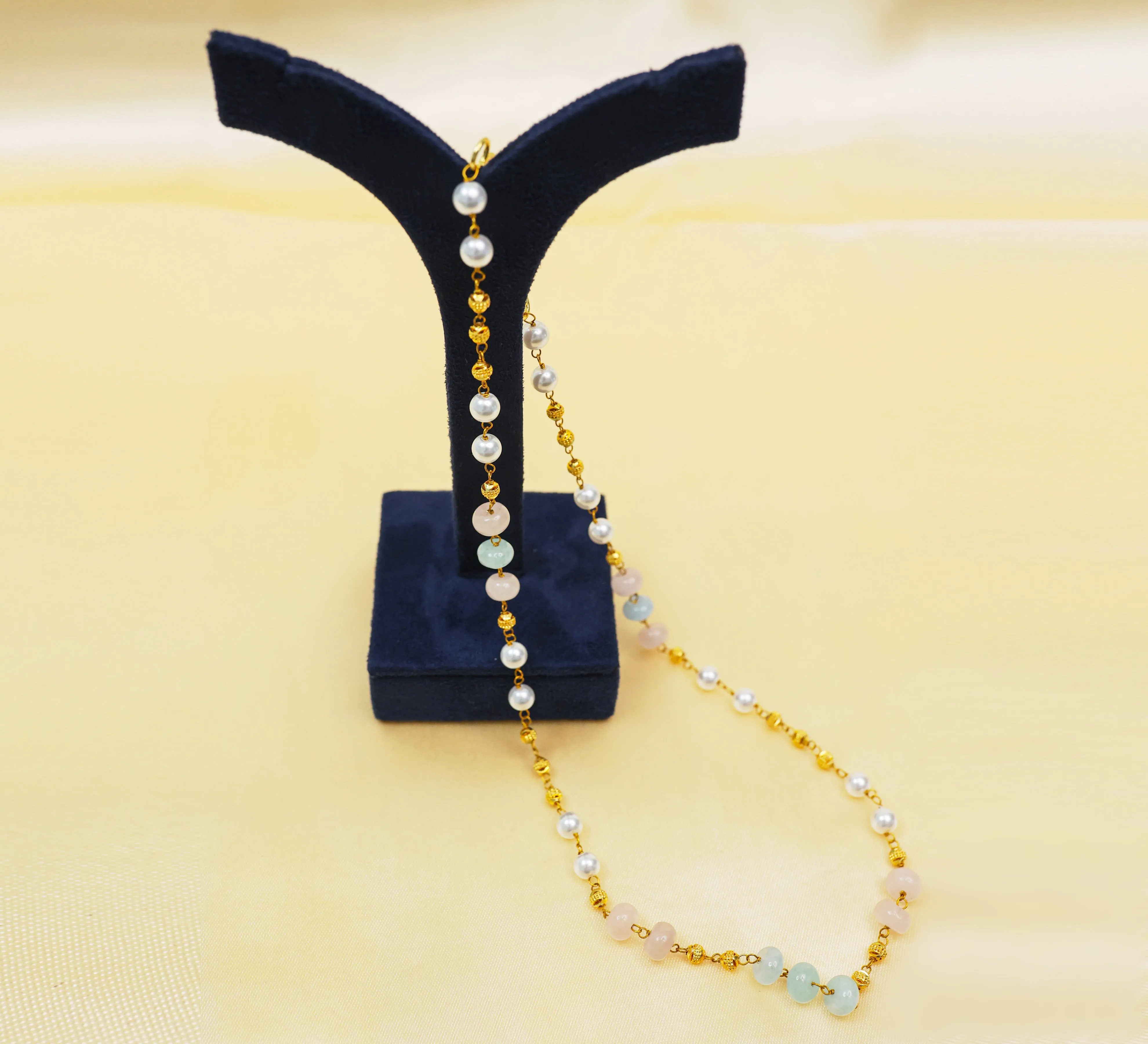 Shell Pearls & Golden Balls Mala Set