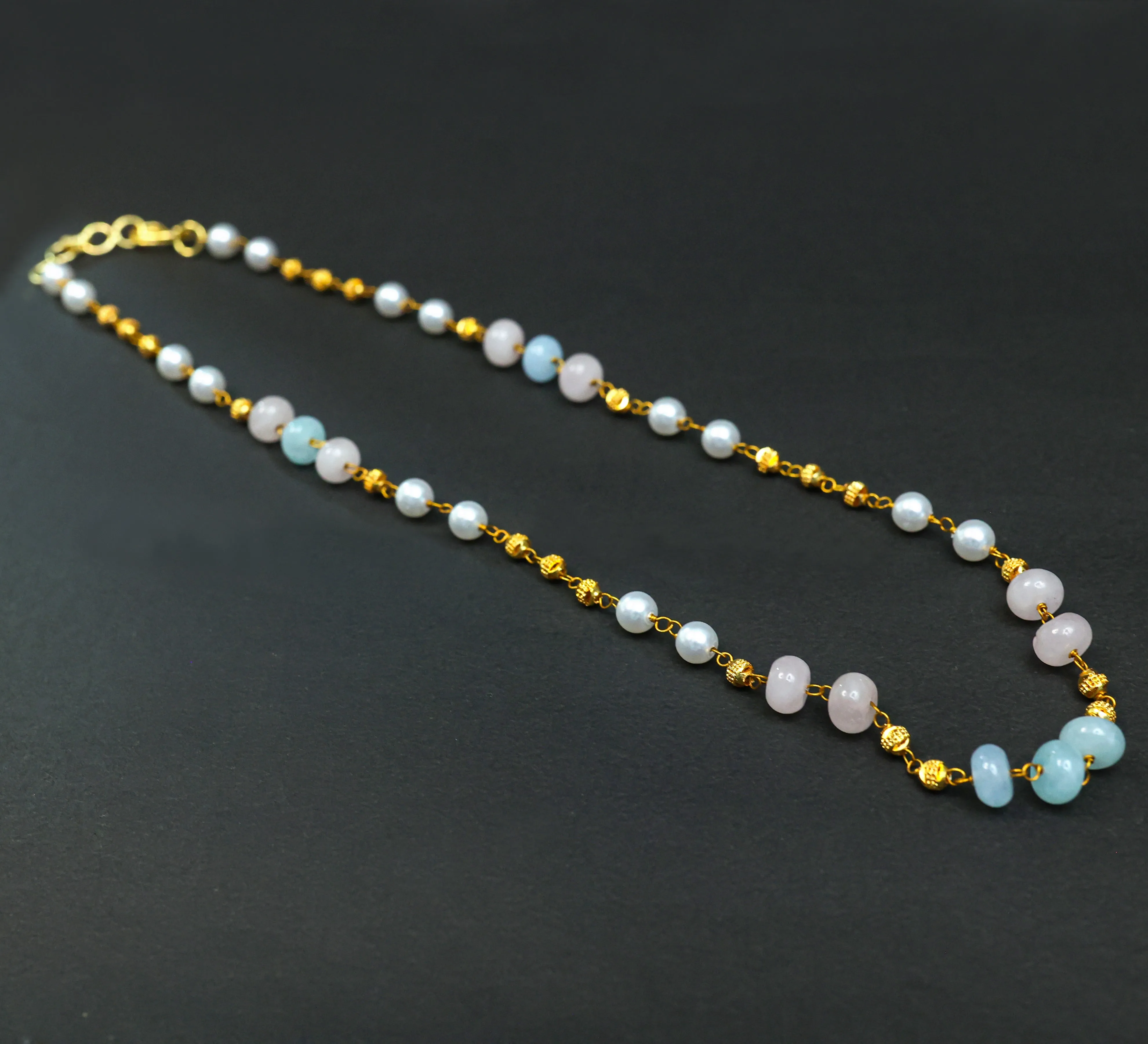 Shell Pearls & Golden Balls Mala Set