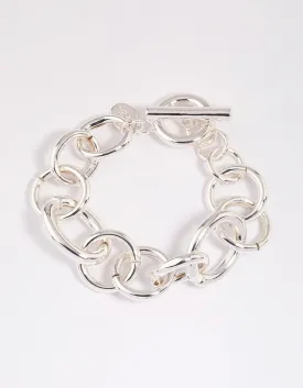 Silver Threaded Chain Bracelet