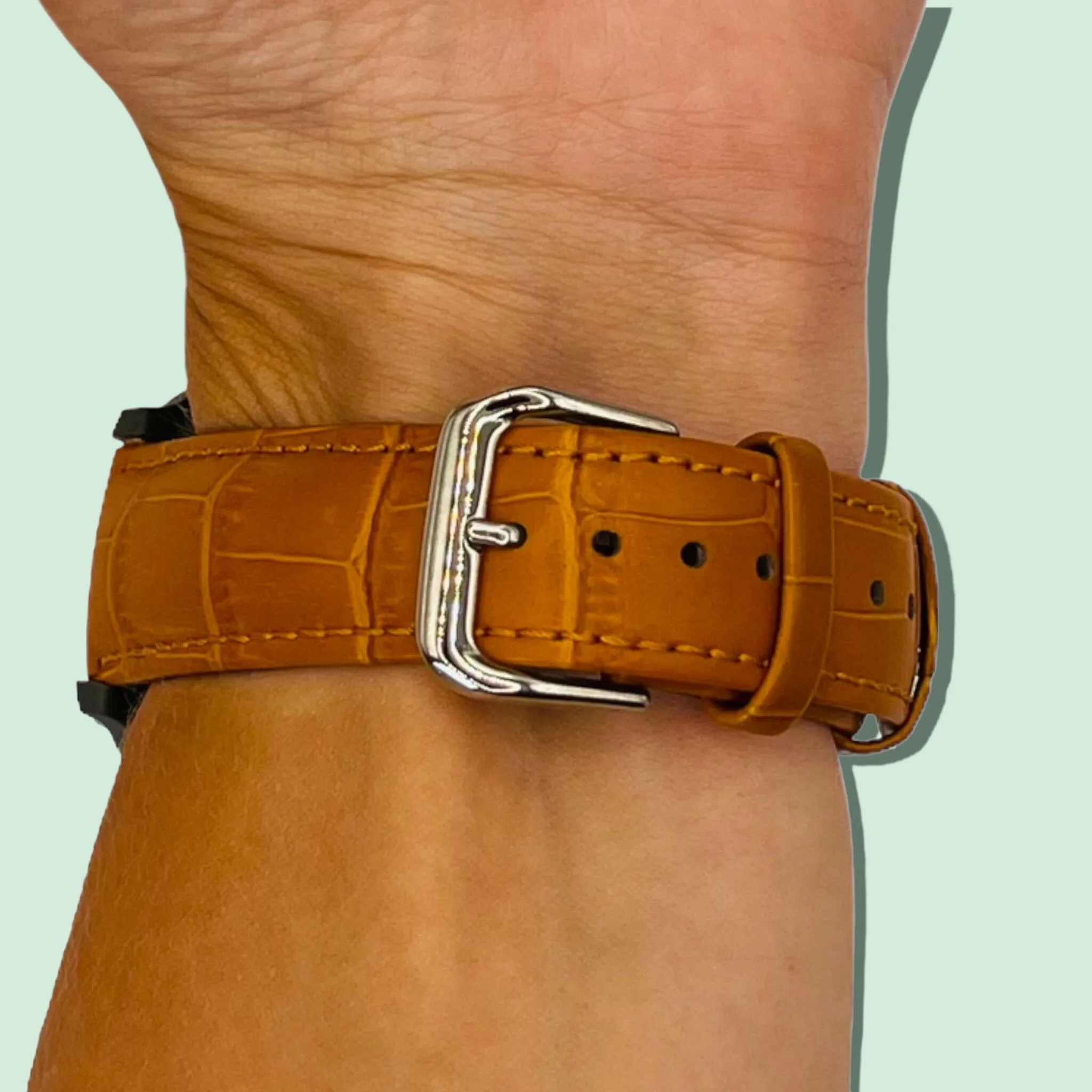Snakeskin Leather Watch Straps Compatible with the Ticwatch C2 Rose Gold & C2  Rose Gold