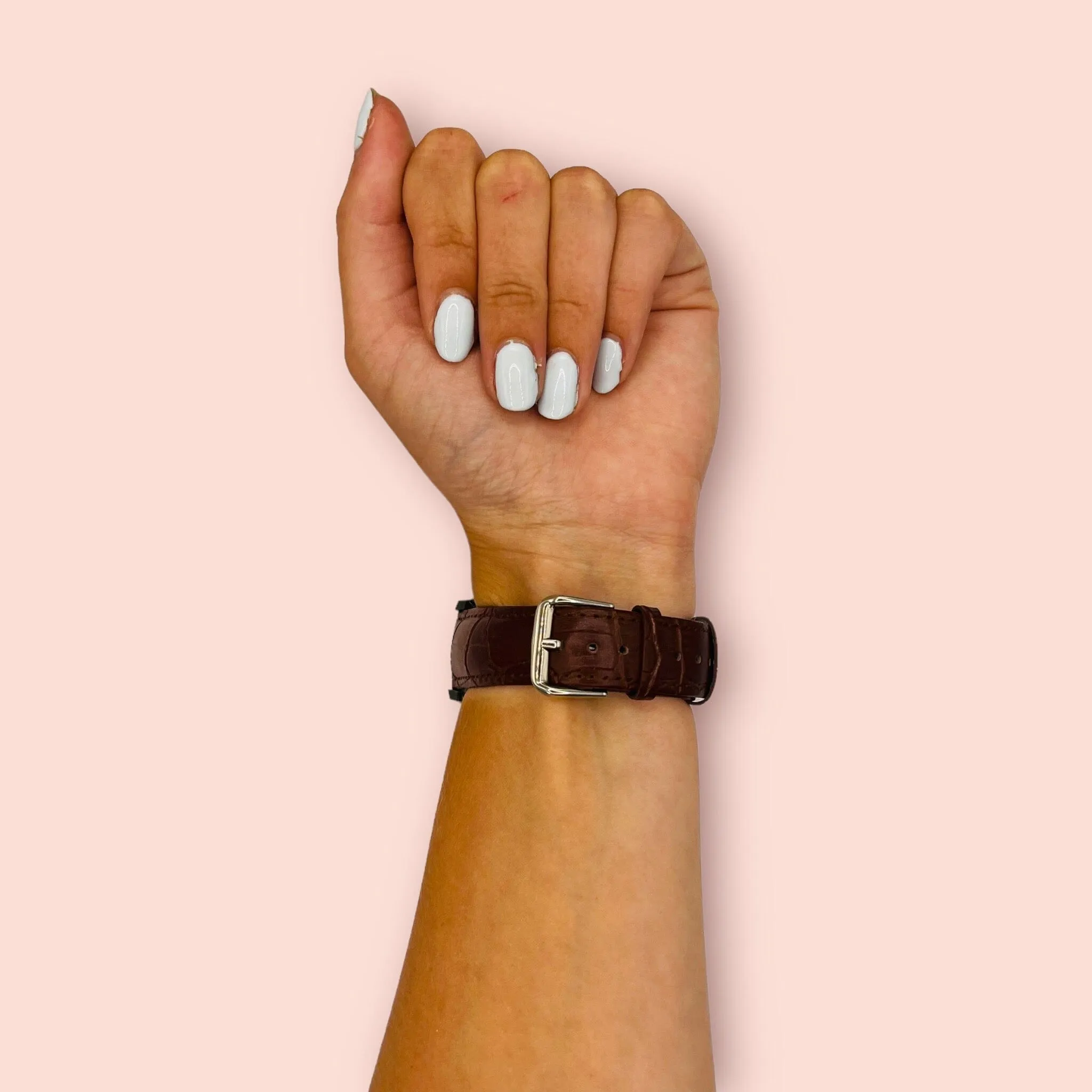 Snakeskin Leather Watch Straps Compatible with the Ticwatch C2 Rose Gold & C2  Rose Gold