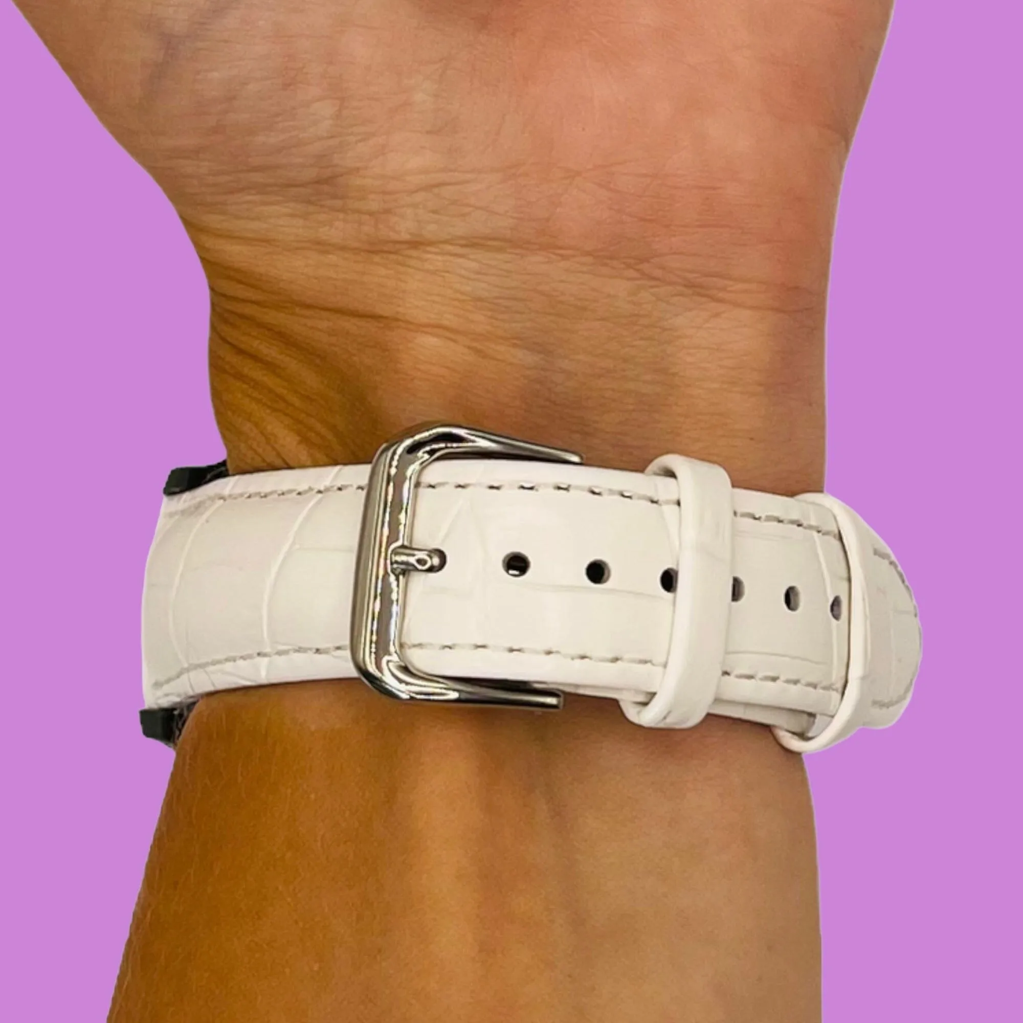 Snakeskin Leather Watch Straps Compatible with the Ticwatch C2 Rose Gold & C2  Rose Gold
