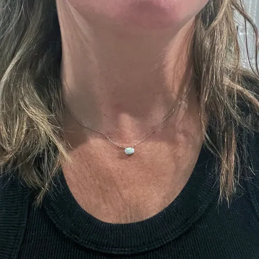 Sparkling Opal Jewel Dainty Necklace (ROSE GOLD, GOLD or SILVER)