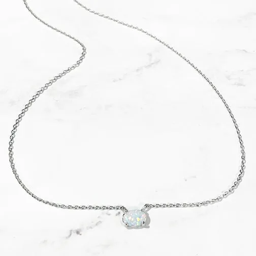 Sparkling Opal Jewel Dainty Necklace (ROSE GOLD, GOLD or SILVER)