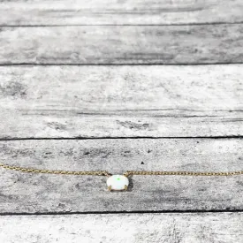 Sparkling Opal Jewel Dainty Necklace (ROSE GOLD, GOLD or SILVER)