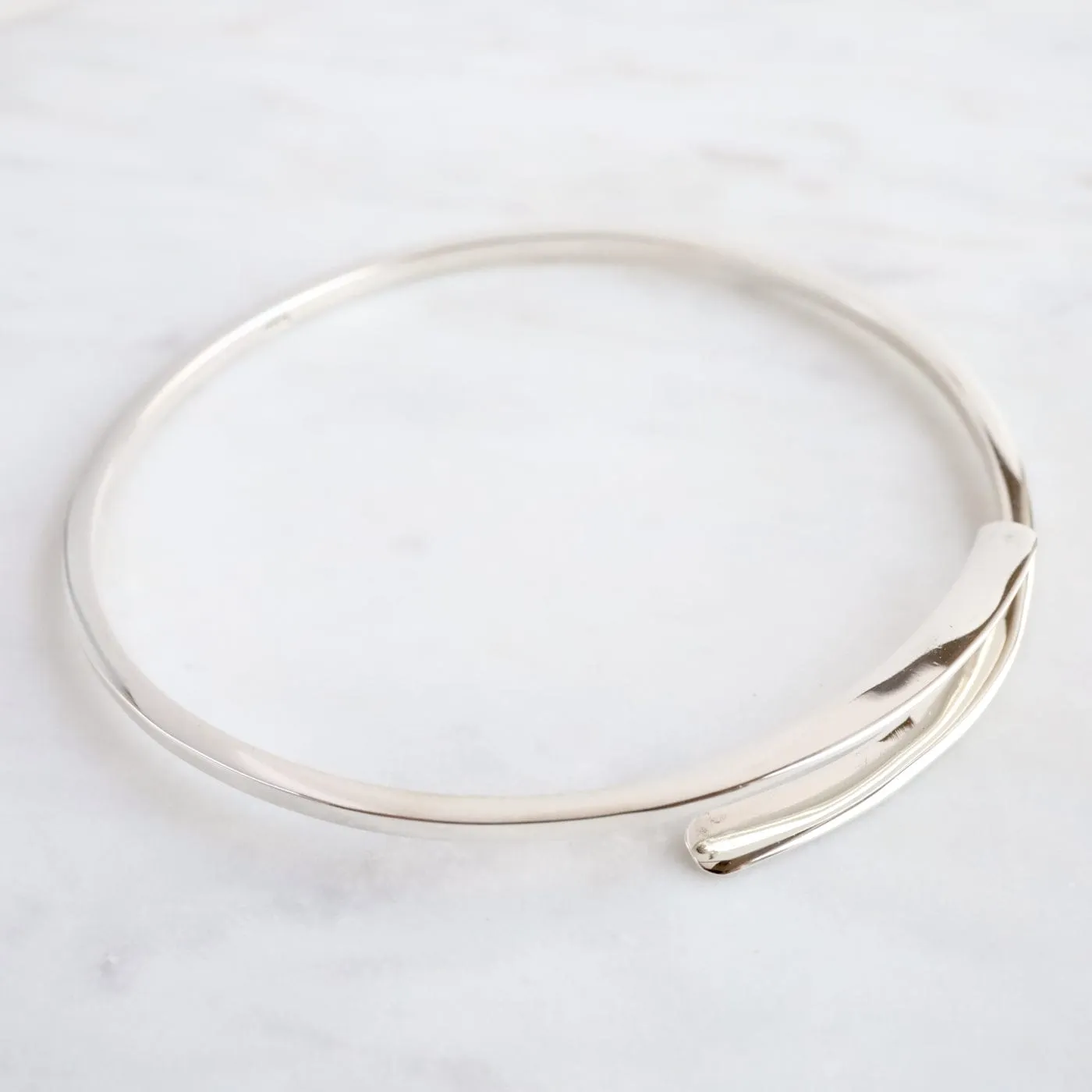 Sterling Silver Coil Bangle Bracelet