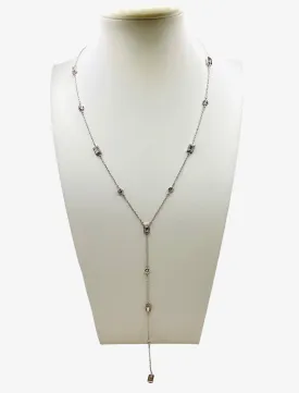 Sterling Silver CZ Lariat Y Necklace