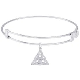 Sterling Silver Noble Bangle Bracelet Celtic Circle Of Life Charm