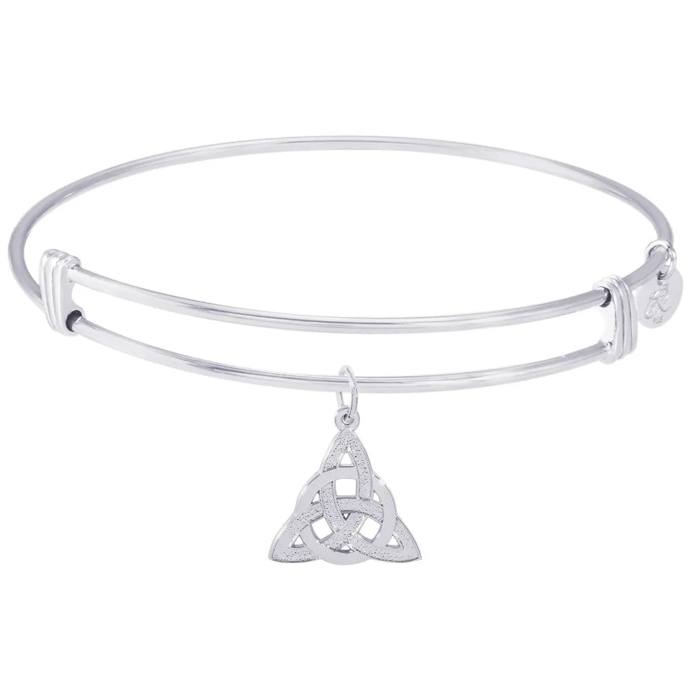 Sterling Silver Noble Bangle Bracelet Celtic Circle Of Life Charm