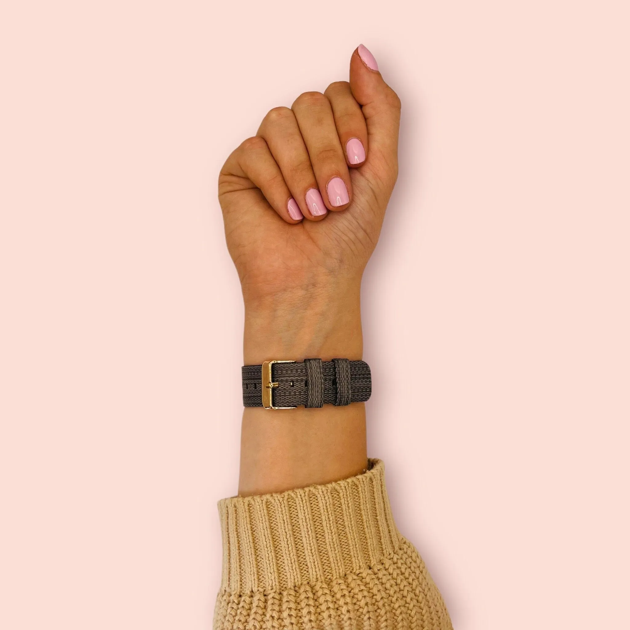 Stylish Canvas Watch Straps Compatible with Ticwatch C2 Rose Gold & C2  Rose Gold