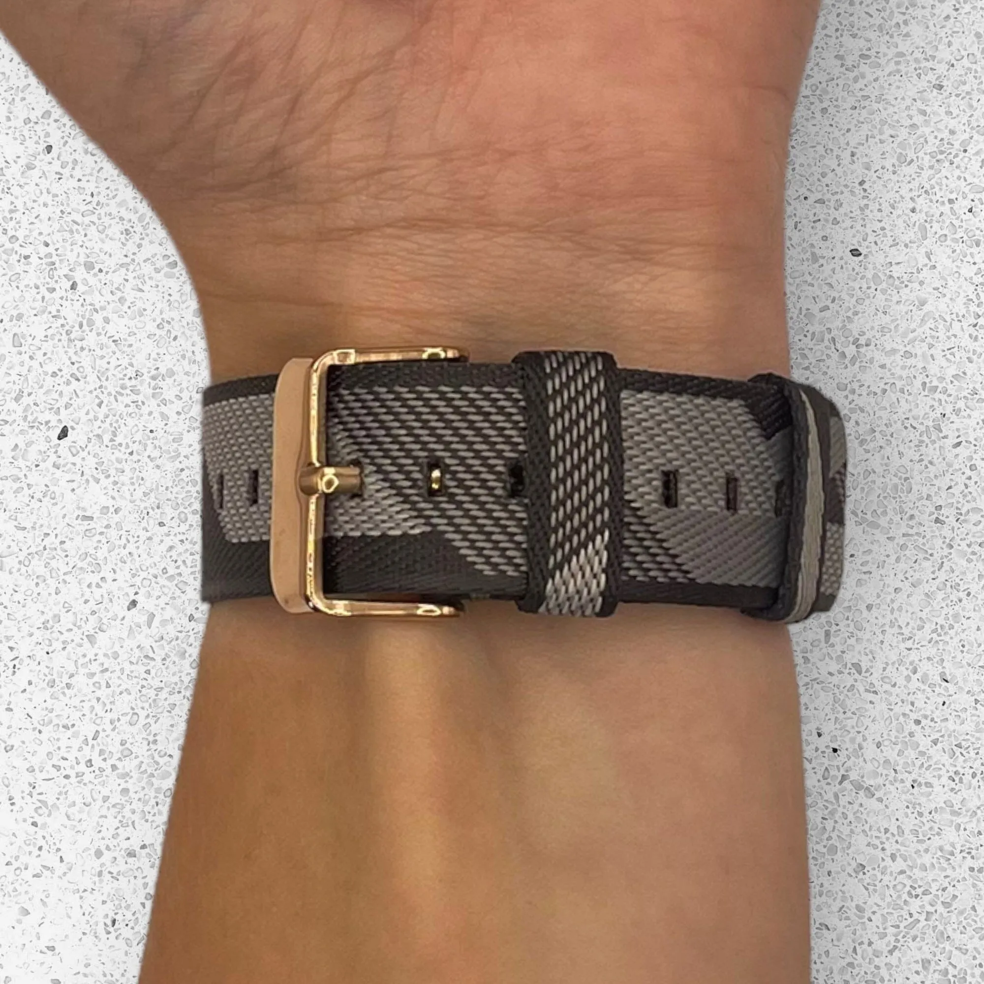 Stylish Canvas Watch Straps Compatible with Ticwatch C2 Rose Gold & C2  Rose Gold