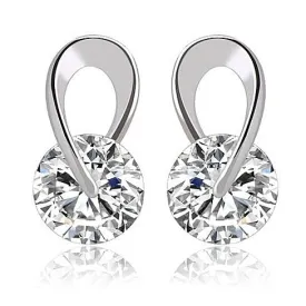 Swarovski Silver Swirl Earrings