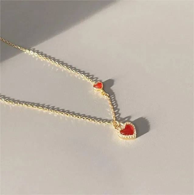 Trendy Lock And Key Heart Necklace